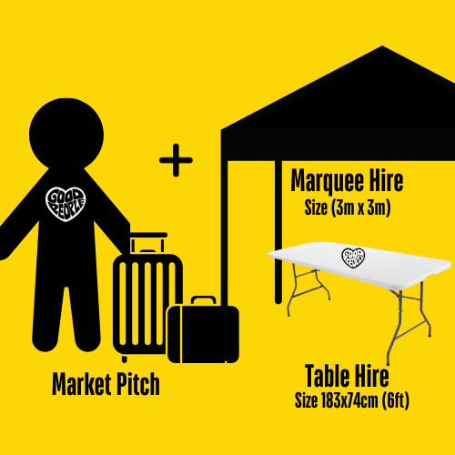 Casual Seller | Pitch + Table Hire + Gazebo Hire (Limited)