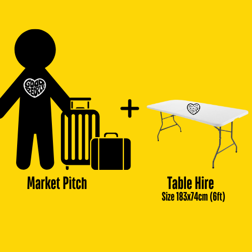 Casual Seller | Pitch + Table Hire (Bring Your Own Gazebo)